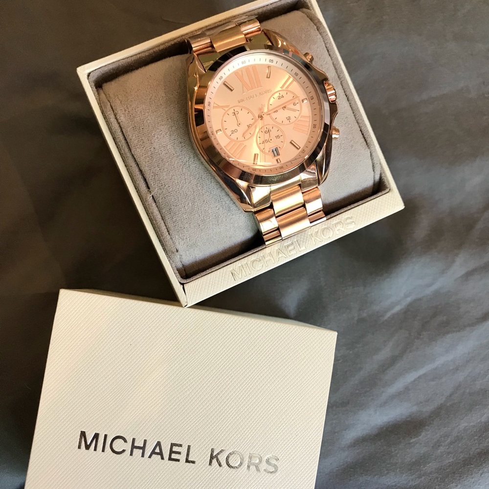 Michaell Kors Bradshaw Oversized Watch Rose Gold